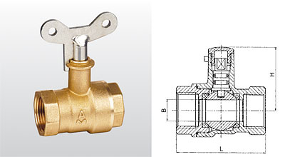 Q11F-20T 黄铜带锁球阀