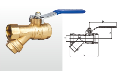 Q11F-20T 黄铜过滤器球阀
